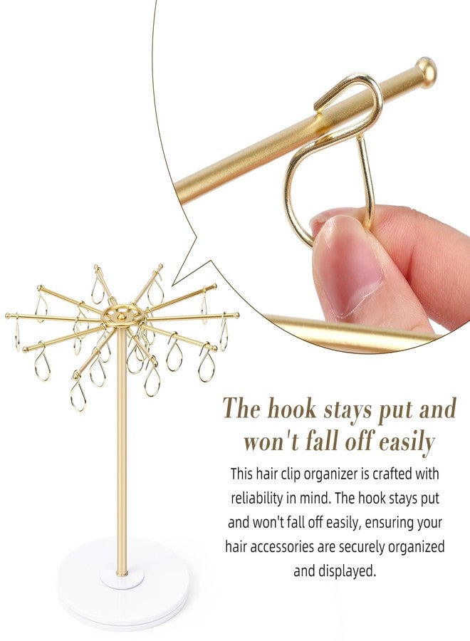 SNOWSTAR Claw Clip Organizer Holder,Vertical 360-Degree Rotating Hair Clip Holder and Storage,Hair Clip Organizer Display Stand for Women and Girls - Image 3
