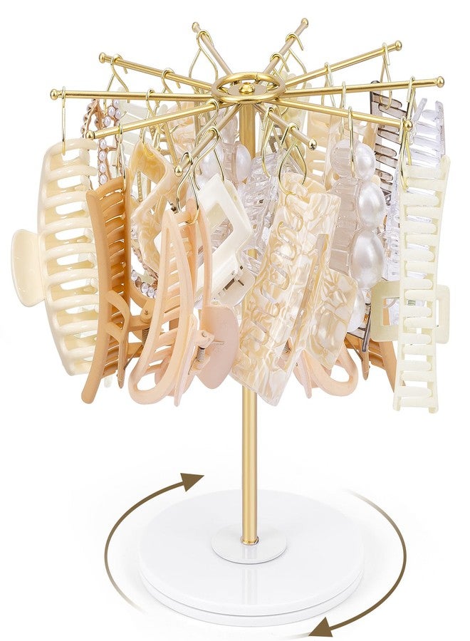 SNOWSTAR Claw Clip Organizer Holder,Vertical 360-Degree Rotating Hair Clip Holder and Storage,Hair Clip Organizer Display Stand for Women and Girls - Image 1