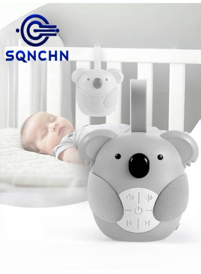 SQNCHN Baby White Noise Machine – Portable Koala Sleep Sound Machine with Lullabies & Natural Sounds, Adjustable Timer, Travel-Friendly Design for Infant Soothing - Image 1