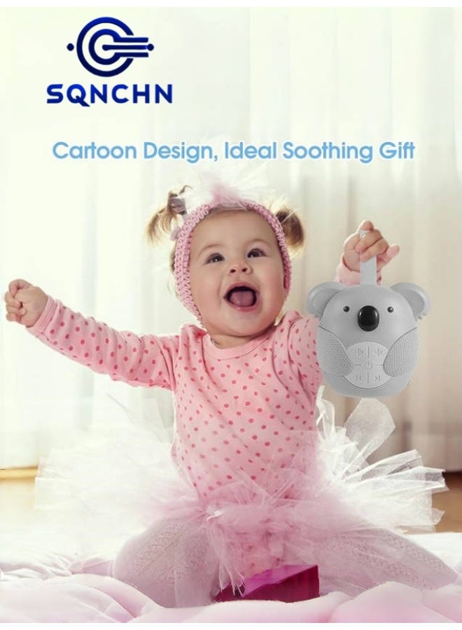 SQNCHN Baby White Noise Machine – Portable Koala Sleep Sound Machine with Lullabies & Natural Sounds, Adjustable Timer, Travel-Friendly Design for Infant Soothing - Image 3