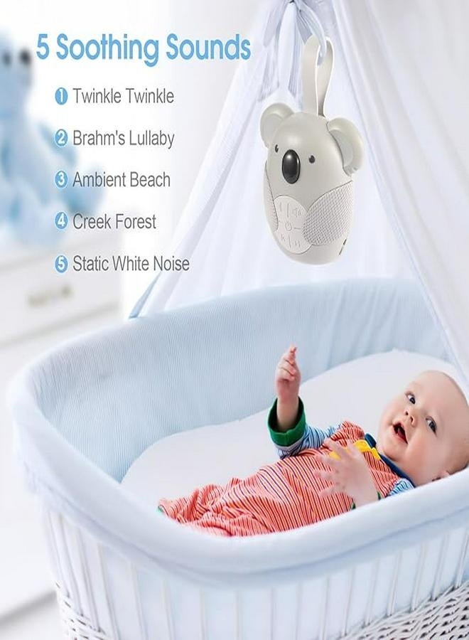 SQNCHN Baby White Noise Machine – Portable Koala Sleep Sound Machine with Lullabies & Natural Sounds, Adjustable Timer, Travel-Friendly Design for Infant Soothing - Image 4