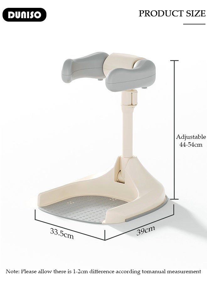 DUNISO Baby Shower Standing Support Adjustable Foldable Baby Bath Stand with Safe Anti-Slip Base,Easy to Clean and Portable,Support for Infants & Toddlers  - Image 2