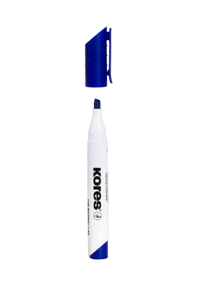 Kores Whiteboard Marker Blue Chiesel XW2, Pack of 12  (20850)  - Image 3