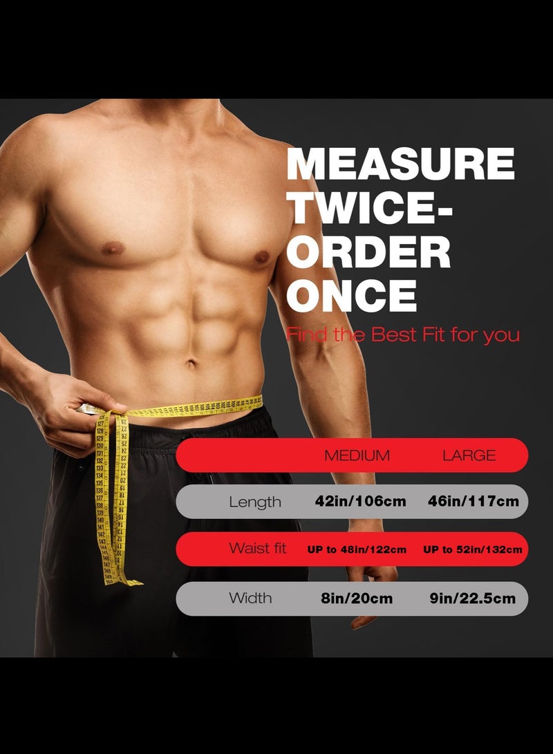 ActiveGear Waist Trimmer Belt Slim Body Sweat Wrap for Stomach and Back Lumbar Support / Large - Image 4