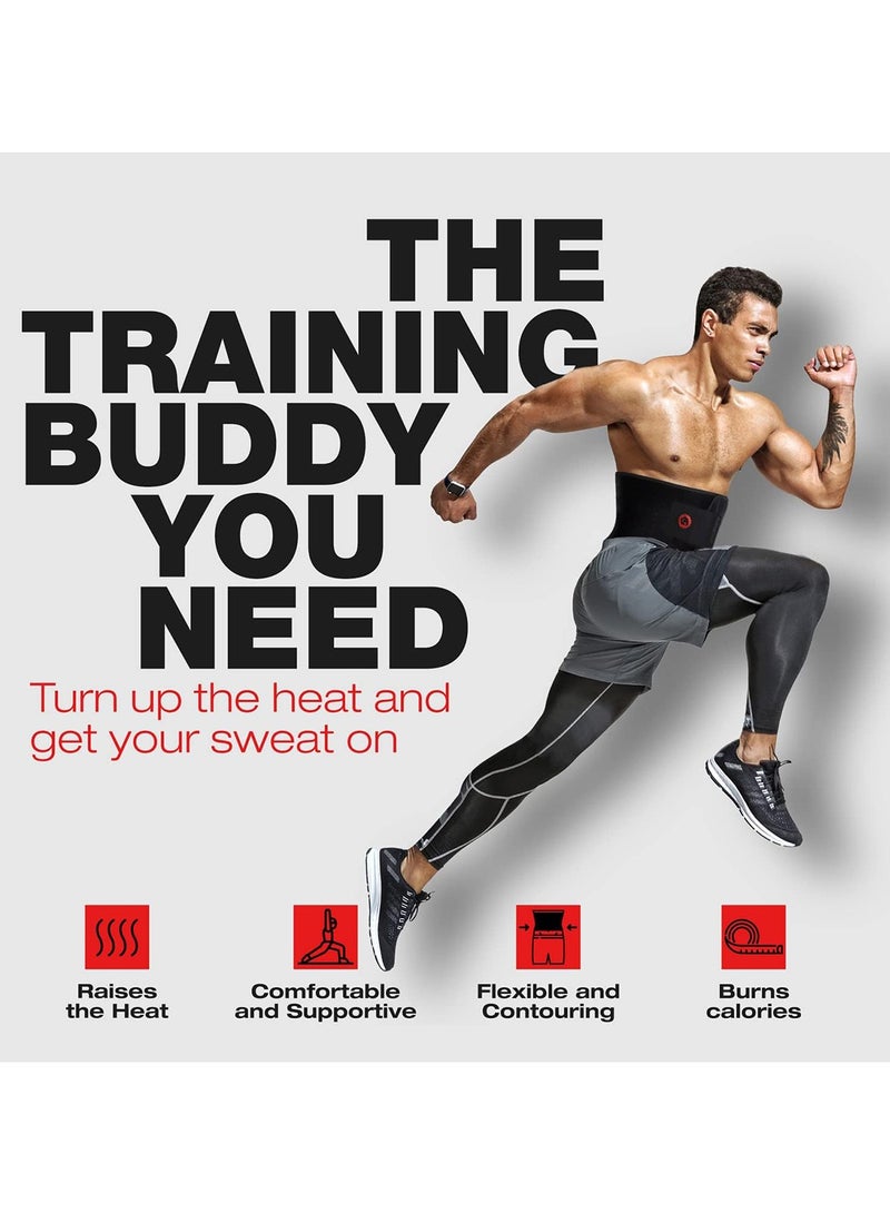 ActiveGear Waist Trimmer Belt Slim Body Sweat Wrap for Stomach and Back Lumbar Support / Large - Image 3