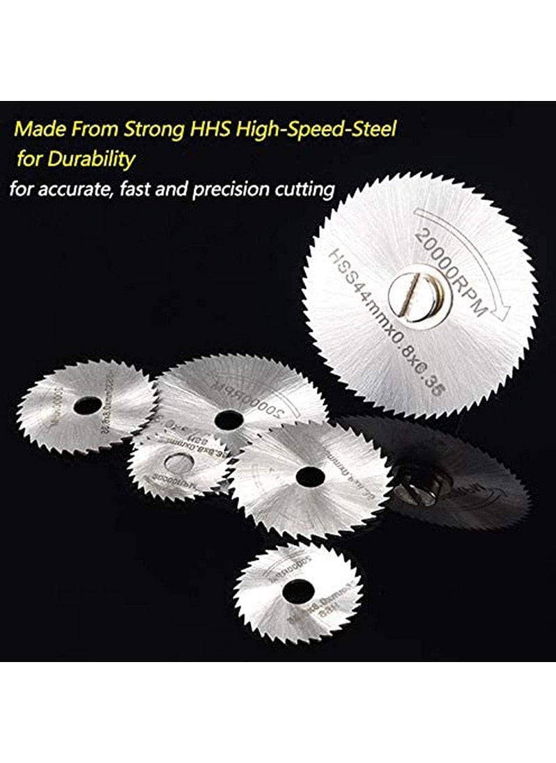 DIY Crafts DIY Crafts CTDIYHI22816 5 Pcs Rotary Drill Saw Blades Steel Saw Disc Wheel Cutting Blades with 18 Straight Shank  - Image 3