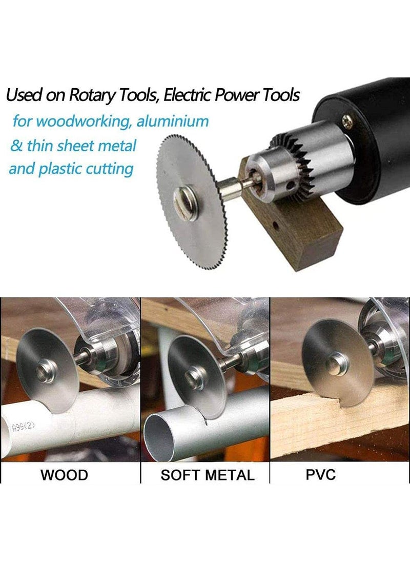 DIY Crafts DIY Crafts CTDIYHI22816 5 Pcs Rotary Drill Saw Blades Steel Saw Disc Wheel Cutting Blades with 18 Straight Shank  - Image 2