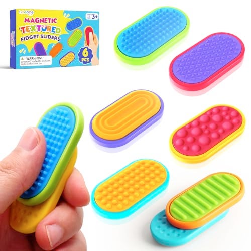 LESONG Sensory Fidget Magnet Toys for Kids Silicone Magnetic Sliders Stress Fidgets for Autism Stress Small Fidget Toys for Adults Office Desk Travel Classroom Must Haves Easter Gifts for Kids - Image 1