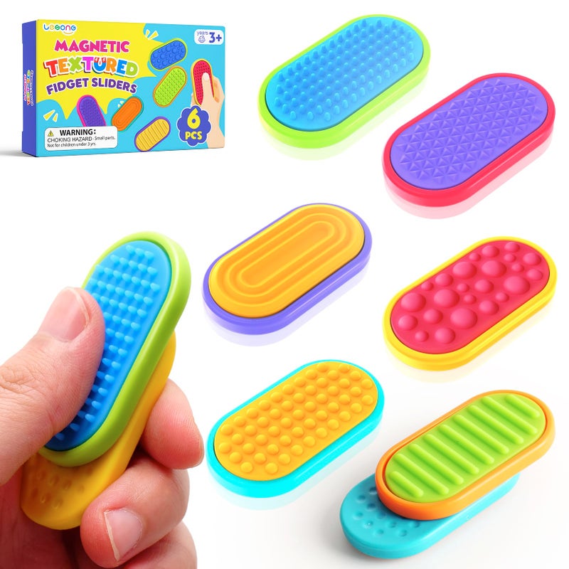LESONG Sensory Fidget Magnet Toys for Kids Silicone Magnetic Sliders Stress Fidgets for Autism Stress Small Fidget Toys for Adults Office Desk Travel Classroom Must Haves Easter Gifts for Kids - Image 2