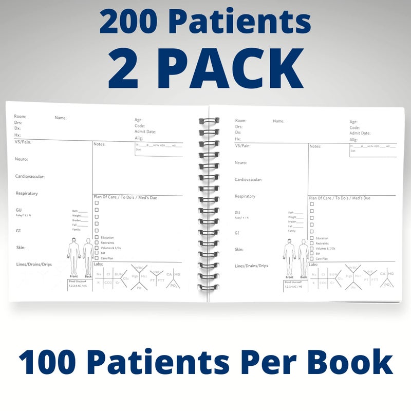 Field Equipt Nurse Essentials Report Notebook for Work & Nursing School Clinical, Notepad Replaces Foldable Nursing Clipboard, RN Student Accessories & Gifts, Pack of 2 - Image 3