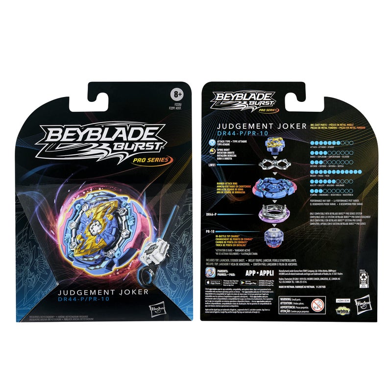 Beyblade Burst Pro Series Judgement Joker Spinning Top Starter Pack - Attack Type Battling Game Top with Launcher Toy - Image 5