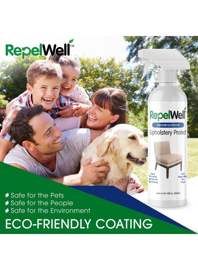 RepelWell Upholstery Protect Stain & Water Repellent Spray (12oz) Eco-Friendly, Pet-Safe Spray Keeps Your Fabric, Leather & Suede Upholstery Looking Like New - Image 2