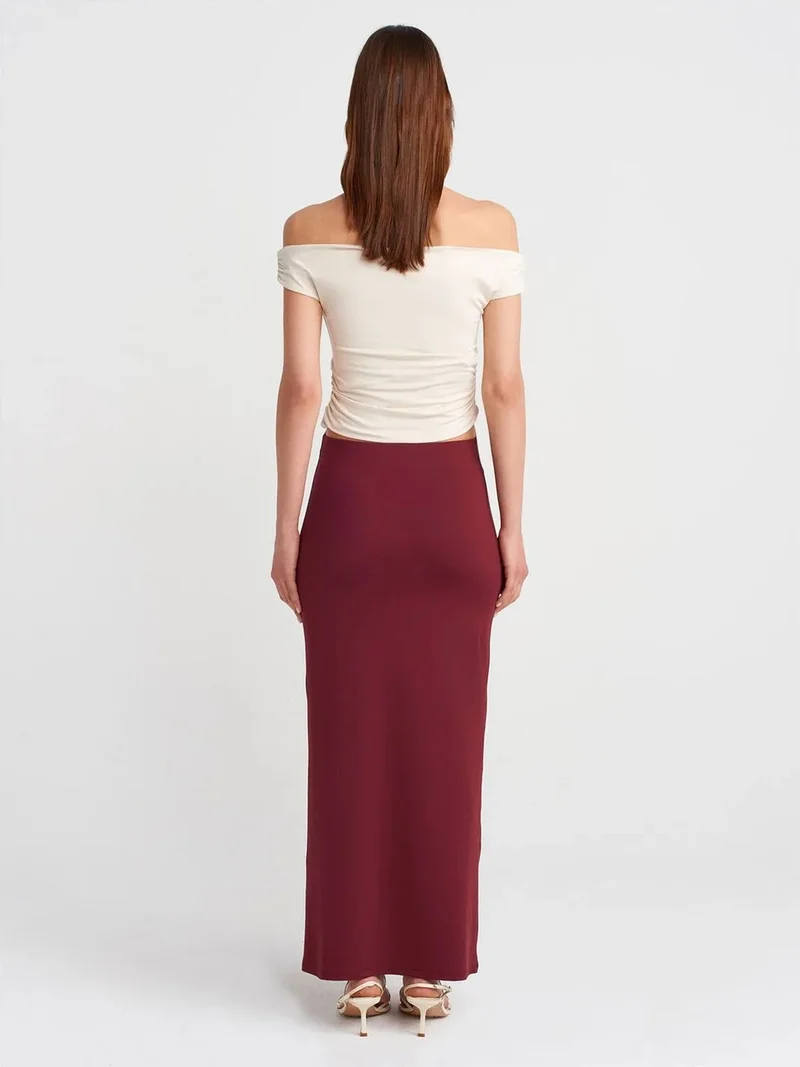 Dilvin DILVIN High-Waist Maxi Pencil Skirt