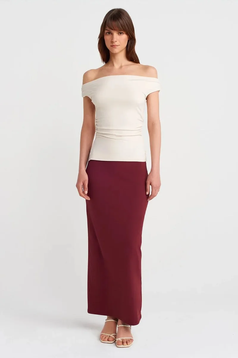 DILVIN High-Waist Maxi Pencil Skirt