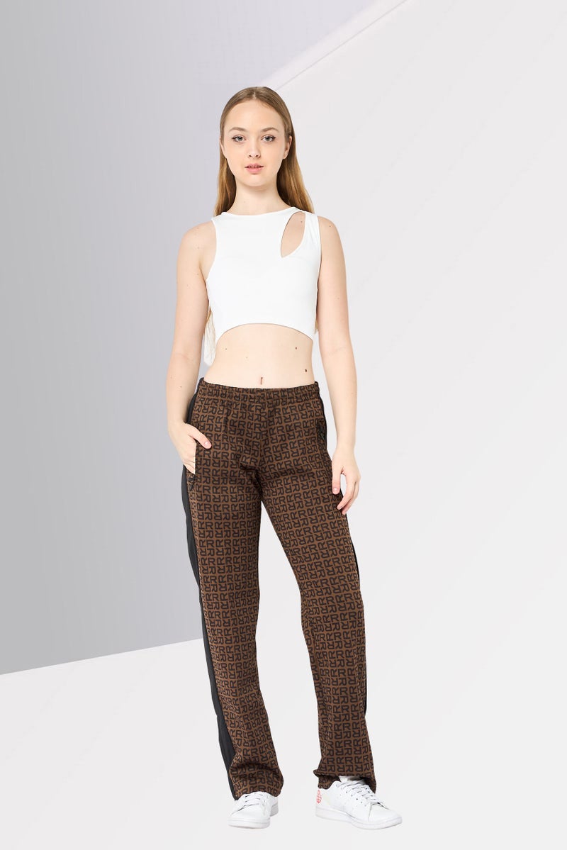 Replay Women Regular Fit Drawstring Allover Print Jogger Pants, Multicolor - Image 2