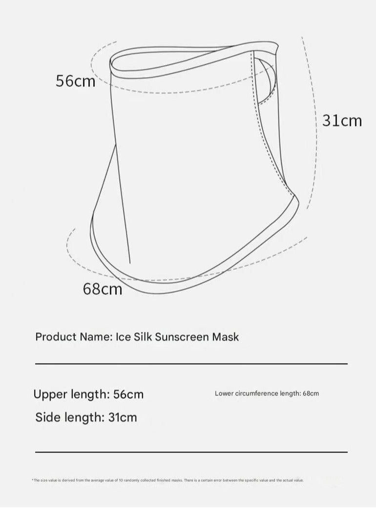 Goolsky Summer Ice Silk Face Cover Full Face Sun Mask Unisex Long Neck Gaiter UV Protection for Cycling  - Image 2