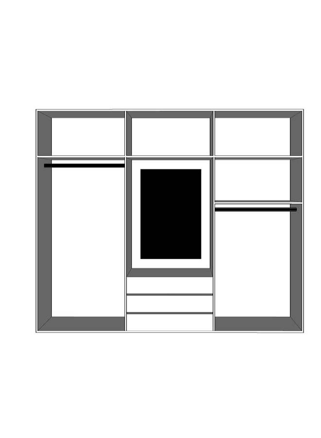 Furniture Factory Wooden Wardrobe M064 - Image 2