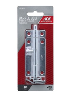 ACE Sturdy Steel Construction Barrel Bolt Silver 4 Inch 01-3008-344  - Image 2