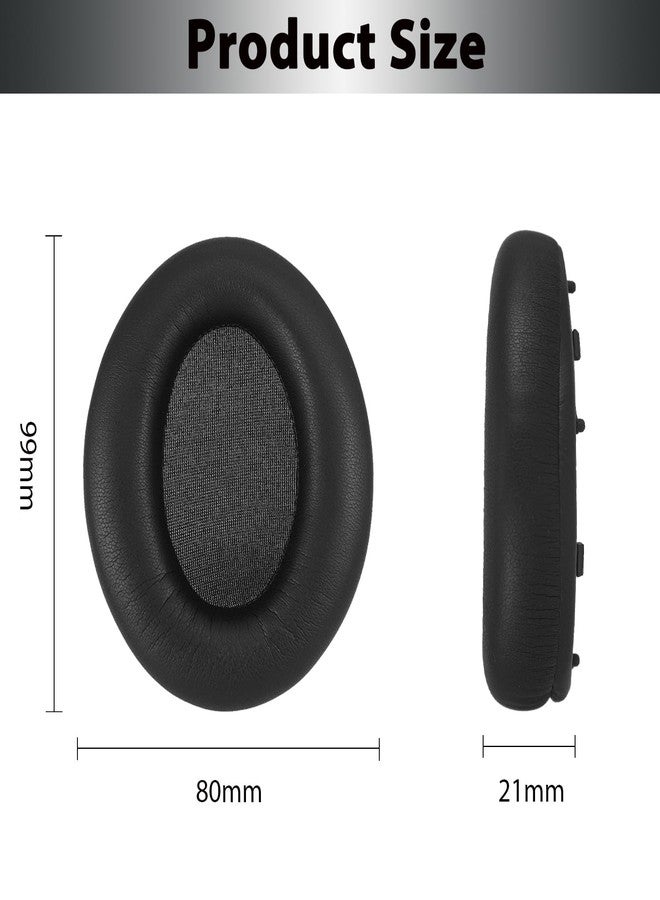 Adhiper WH-1000XM3 Replacement Ear Pads, Softer Protein Leather Ear Pads Cushions for Sony WH-1000XM3(WH1000XM3) Noise Canceling Headphones with High-Density Mmory Foam, Added Thickness (Black) - Image 5