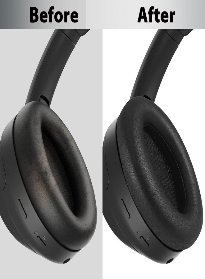 Adhiper WH-1000XM3 Replacement Ear Pads, Softer Protein Leather Ear Pads Cushions for Sony WH-1000XM3(WH1000XM3) Noise Canceling Headphones with High-Density Mmory Foam, Added Thickness (Black) - Image 4
