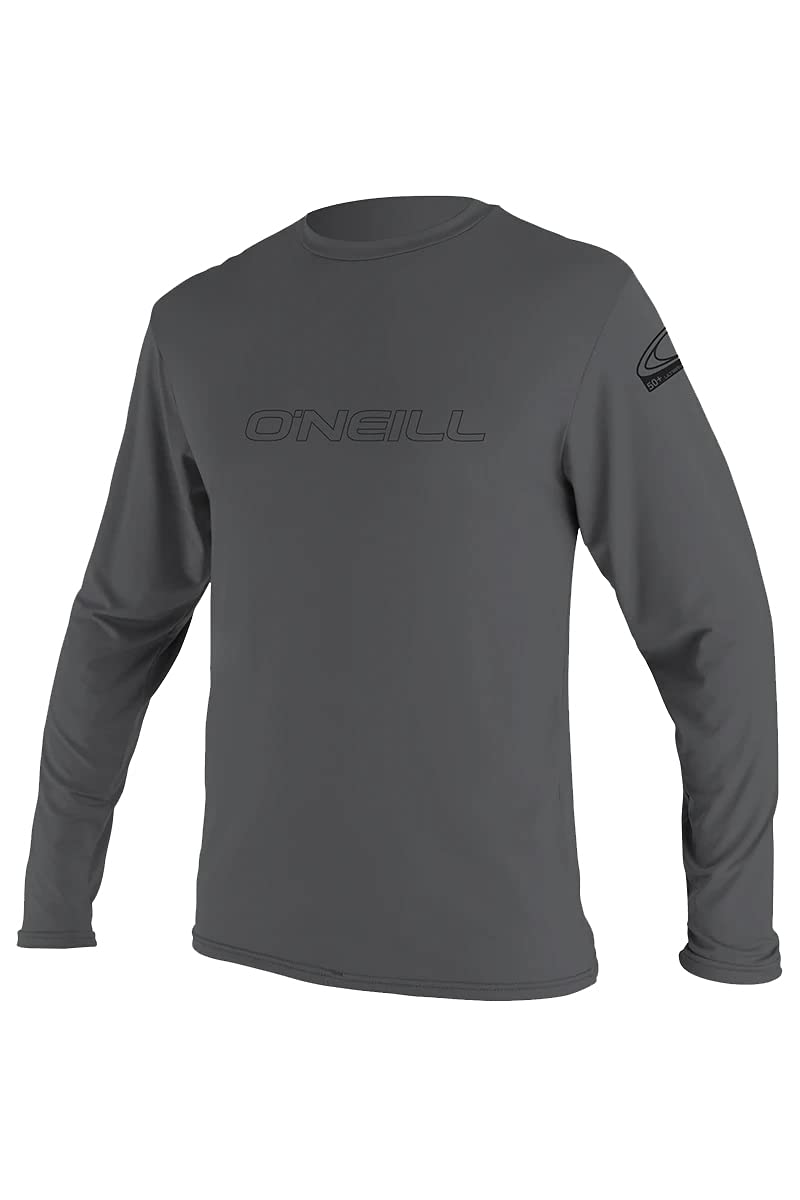 O'NEILL O'Neill Men's Basic Skins UPF 50+ Long Sleeve Sun Shirt, Smoke, M  - Image 1