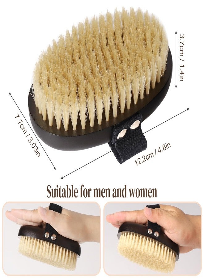 Azymi Dry Brushing Body Brush for Lymphatic Drainage, Azymi Shower Bath Brush 100% Natural Thick Bristles Exfoliate Dead Skin, Detoxify, Improve Blood Circulation, Dry & Wet Brush Dual-Use 1-Pack Oval - Image 3