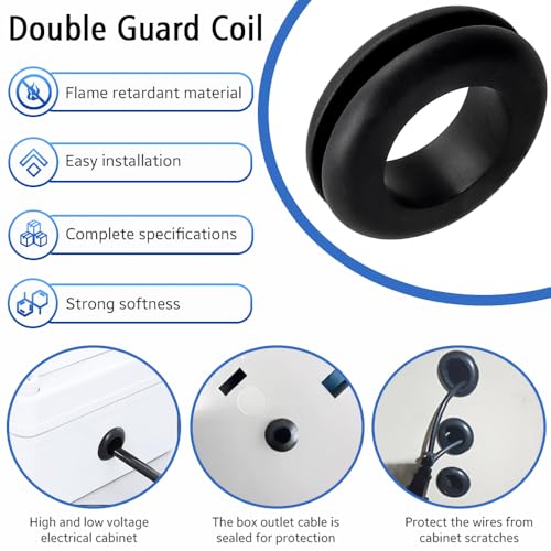 Wolfride 180Pcs Rubber Grommet Assortment Kit O Ring Washer Set Rubber Wire Grommets| 1/4", 5/16", 3/8", 7/16", 1/2", 5/8", 7/8", 1" - Image 4