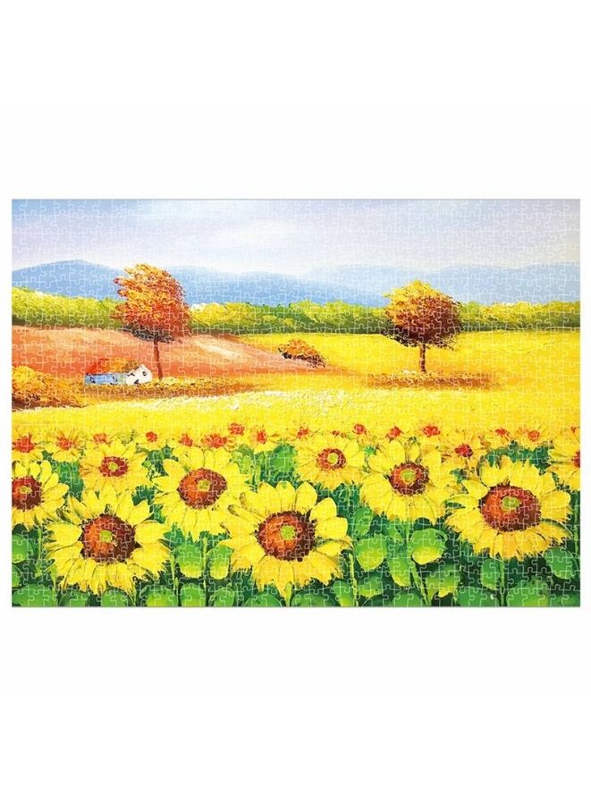 1000 Piece Sunflower Field Jigsaw Puzzle with Unique Artwork for Kids And Adults - Image 4