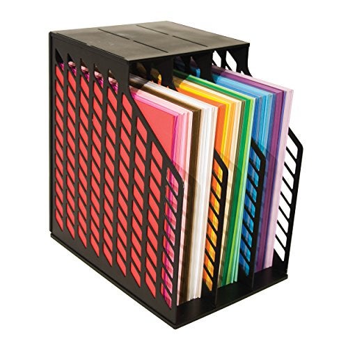 Advantus Storage Studios Easy Access Paper Holder with 3-Slots, 9.5 x 13.5 x 14.5 Inches, Black (CH92579) - Image 4