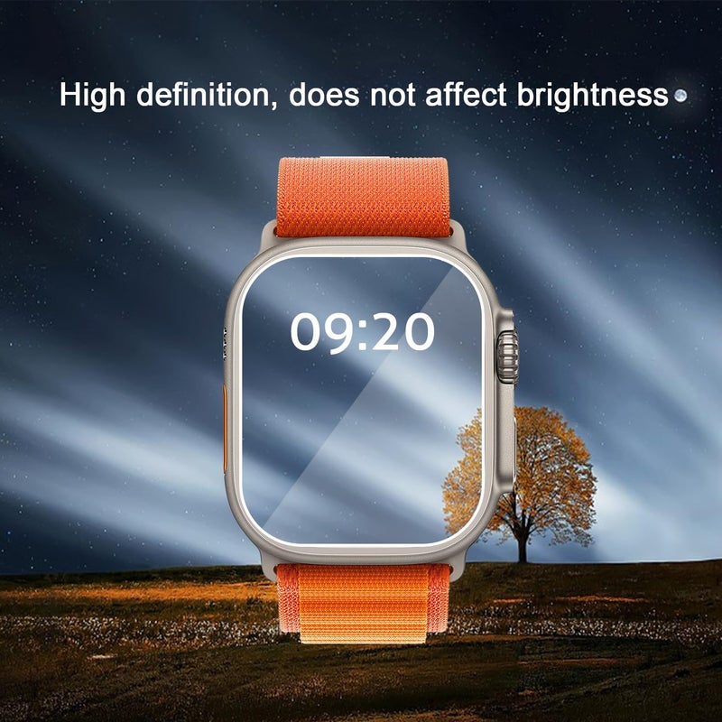 Ailun for Apple Watch Ultra 3/Ultra 2/Ultra Privacy Screen Protector [49mm], Tempered Glass Film, Anti-Scratch, High Definition, Touch Sensitive[3 Pack][Black] - Image 4