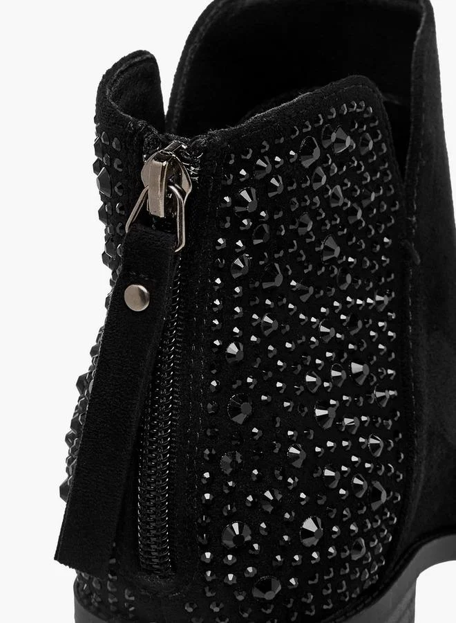 Celeste BLACK Women Block Heel Ankle Boots for Women | Best Price UAE