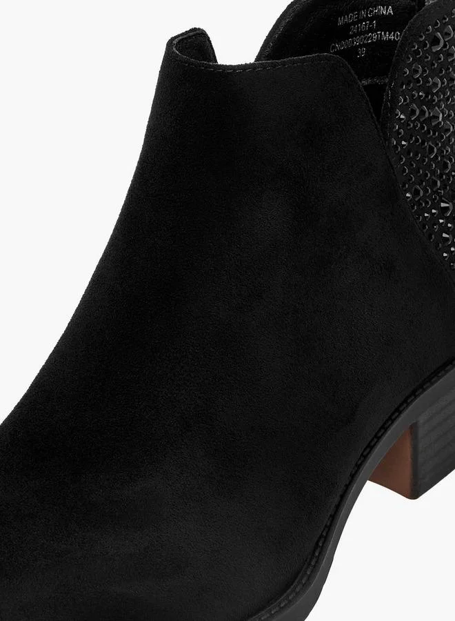 Celeste BLACK Women Block Heel Ankle Boots for Women | Best Price UAE