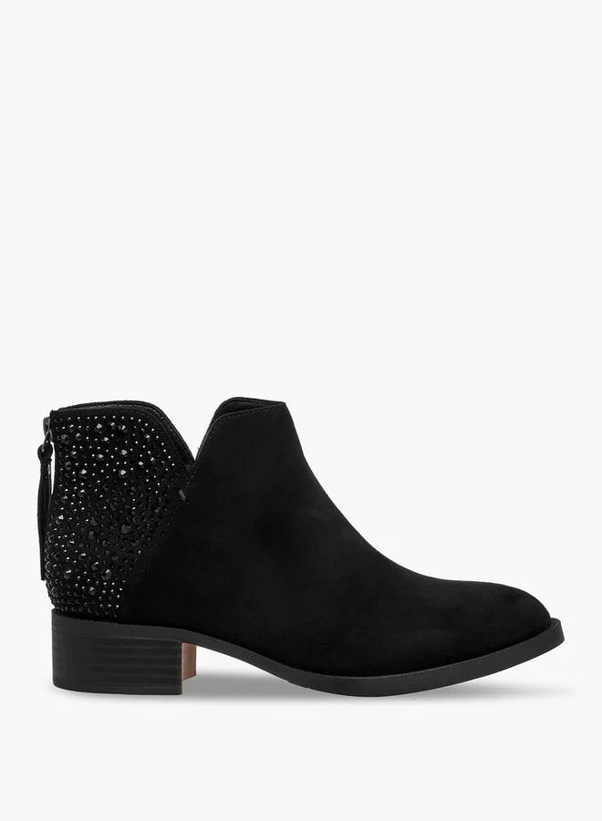 Celeste BLACK Women Block Heel Ankle Boots for Women | Best Price UAE