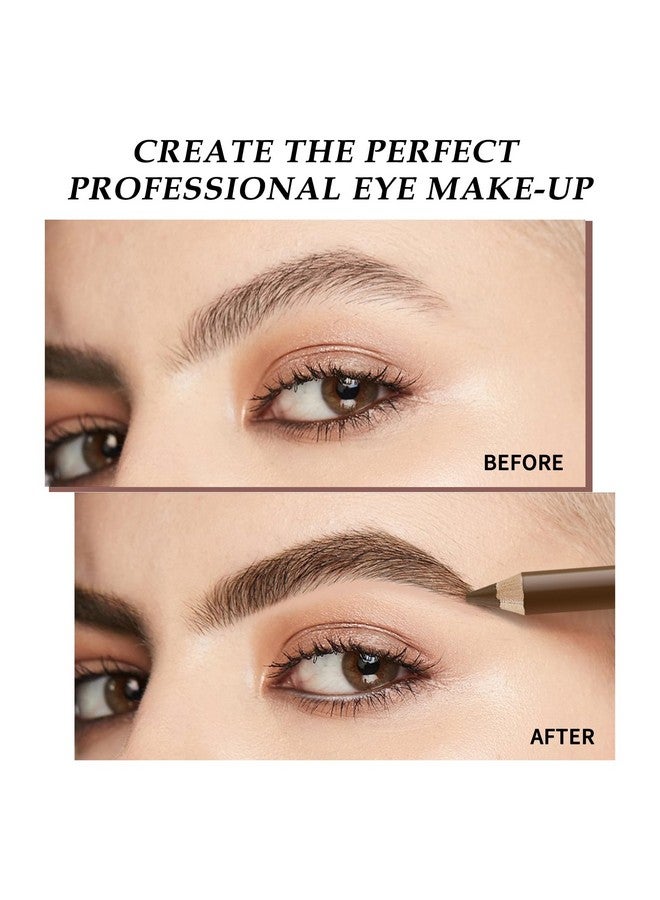 Apooliy 3Pcs Eyebrow Pencil Eyeliner Contour Set Waterproof Long Lasting Brow Pen Smooth White Eyelinertranslucent Contour Pen3 Colors Makeup Pencil - Image 5