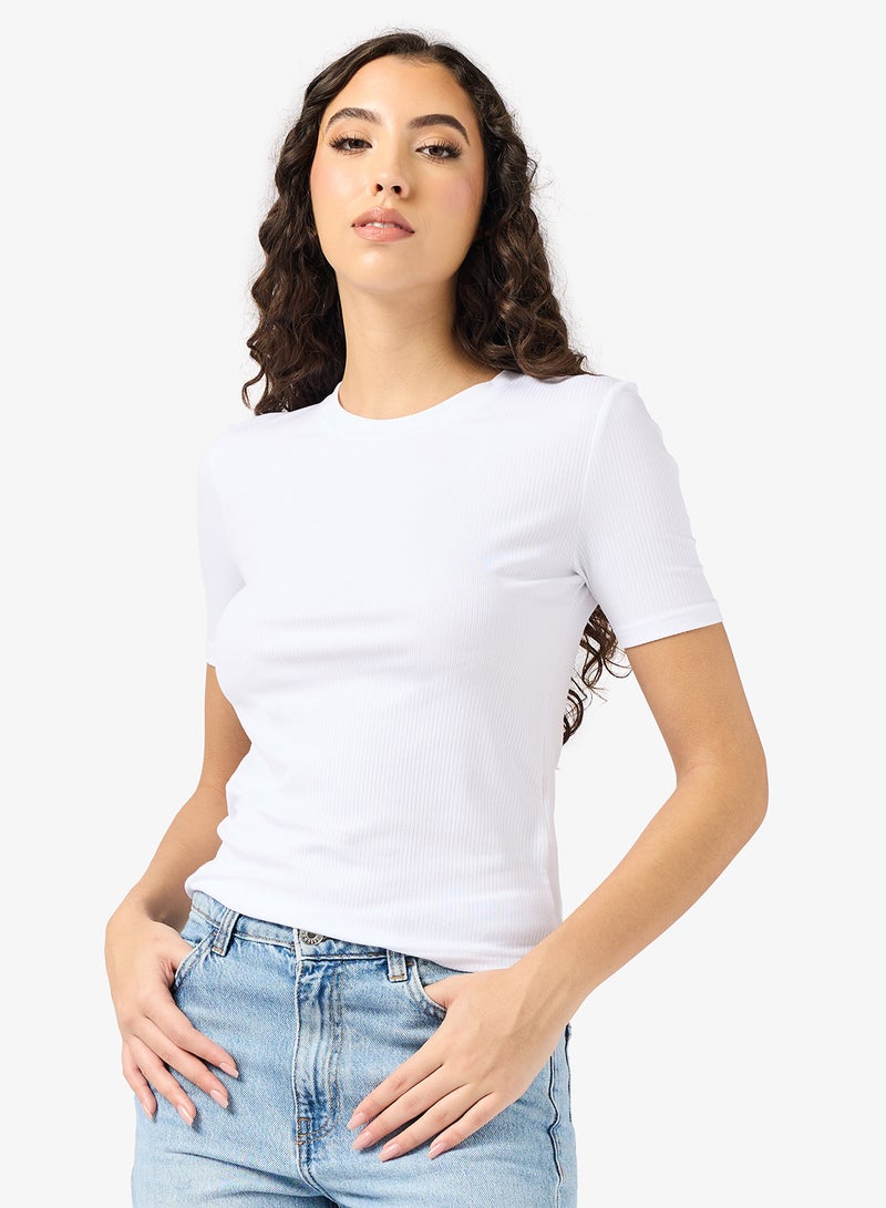 كالفن كلاين بلوزة مضلعة أساسية - Image 1