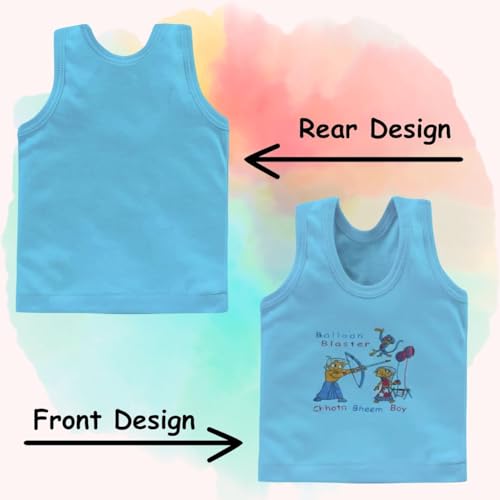 TIXY Boy's/Kids Innerwear Cotton Regular Fit Vest (Multicolor/White) - Image 4