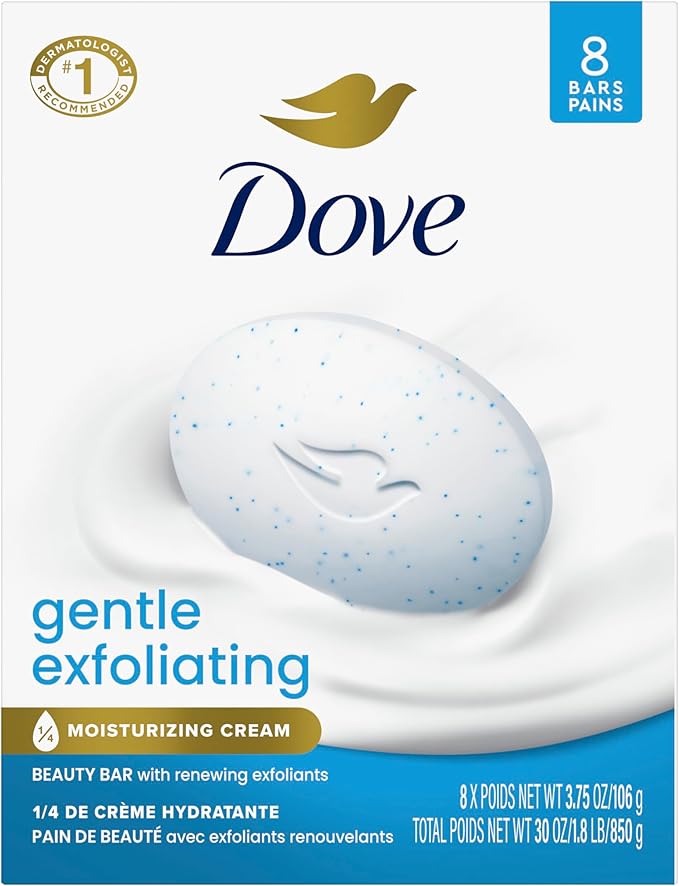 Dove Beauty Bar Gentle Exfoliating 4 oz 8 Bar by Dove - Image 1