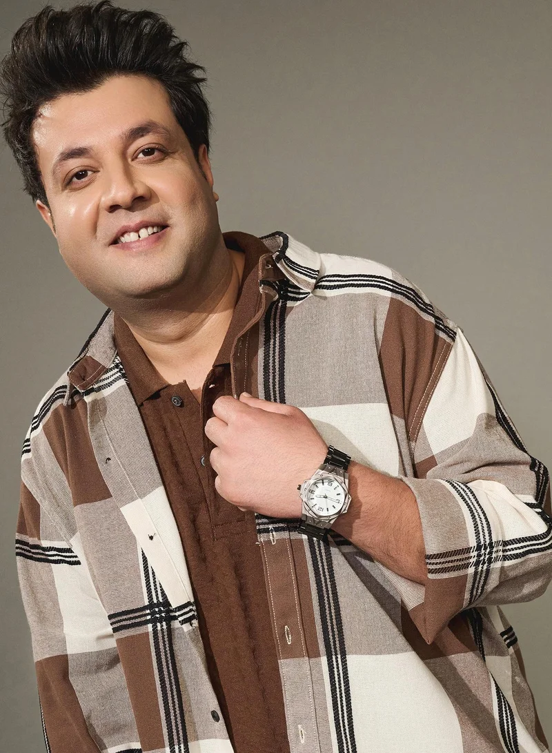 Instafab Plus Instafab Plus Men's Russet Brown Overlap Buffalo Shirt For Casual Wear | Spread Collar | Long Cuffed Sleeves | Button Closure | Plus Size Shirt Crafted With Comfort Fit For Everyday Wear