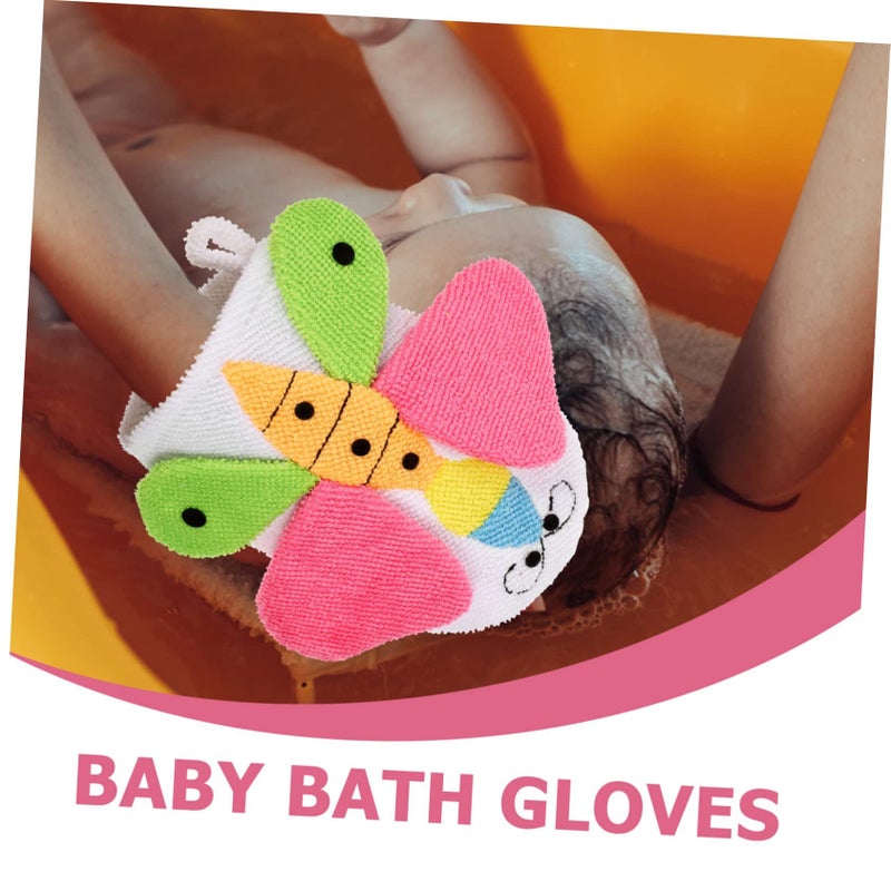 4Pcs Adorable Animal Bath Gloves Exfoliating Bathing Mitts For Newborn Baby - Image 4