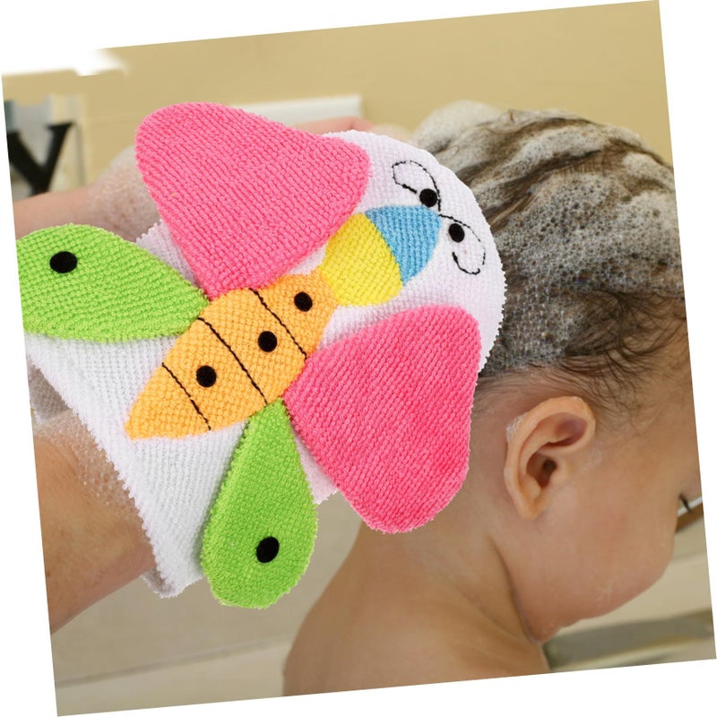 4Pcs Adorable Animal Bath Gloves Exfoliating Bathing Mitts For Newborn Baby - Image 3
