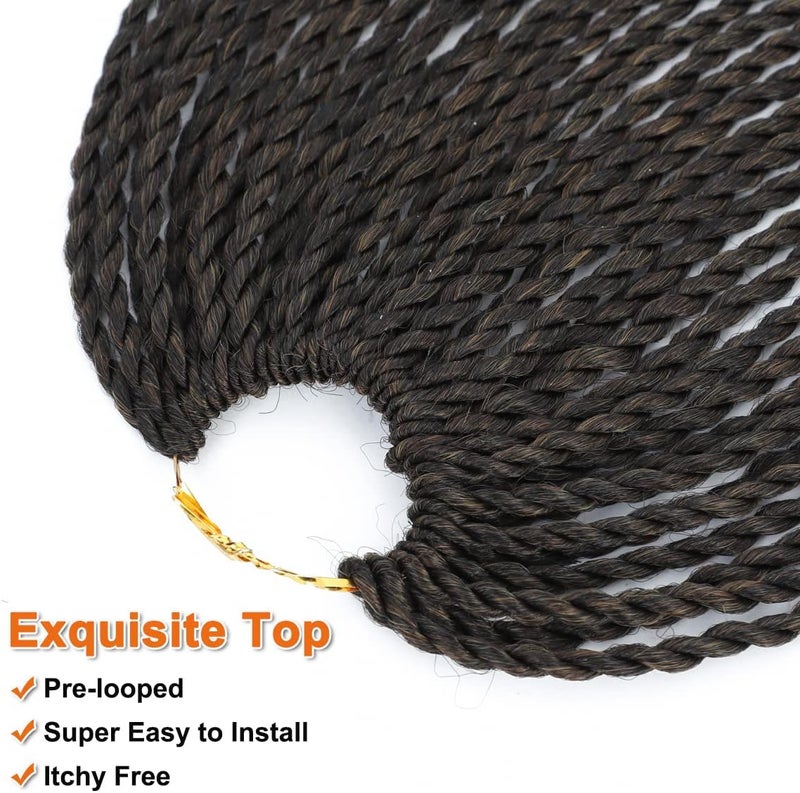 NAYOO Ombre Crochet Hair Senegalese Twist, 34 Inch 8 Packs Small Crochet Hair for Black Women, 35 Strands/Pack Long Braids Crochet Hair, Twist Crochet Hair Hot Water Setting (34 Inch, 1B/30/27) - Image 5