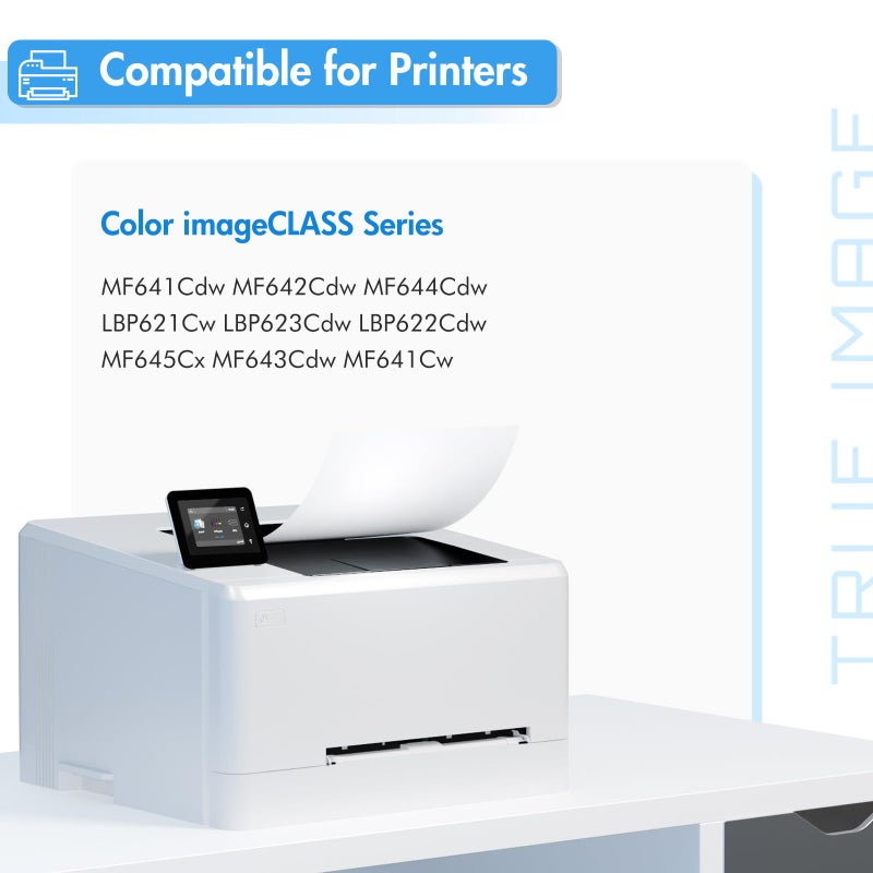 TRUE IMAGE Compatible 054 054H Toner Cartridge Replacement for Canon 054 054H Toner for Canon Color ImageCLASS MF644Cdw MF642Cdw LBP622Cdw MF641Cw Printer Toner (Black Cyan Magenta Yellow, 4-Pack) - Image 2