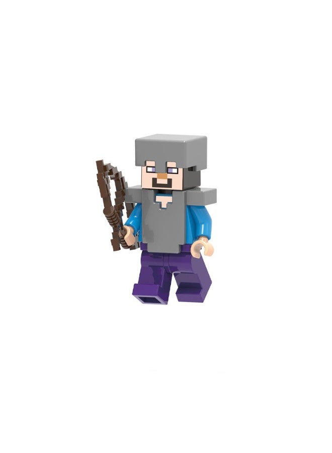 ماين كرافت مجموعة ألعاب شخصيات ماين كرافت الصغيرة من JMD، 13 قطعة، متوافقة مع مكعبات البناء، هدية تعليمية مبكرة للأطفال، 2.5-7 سم - Image 4