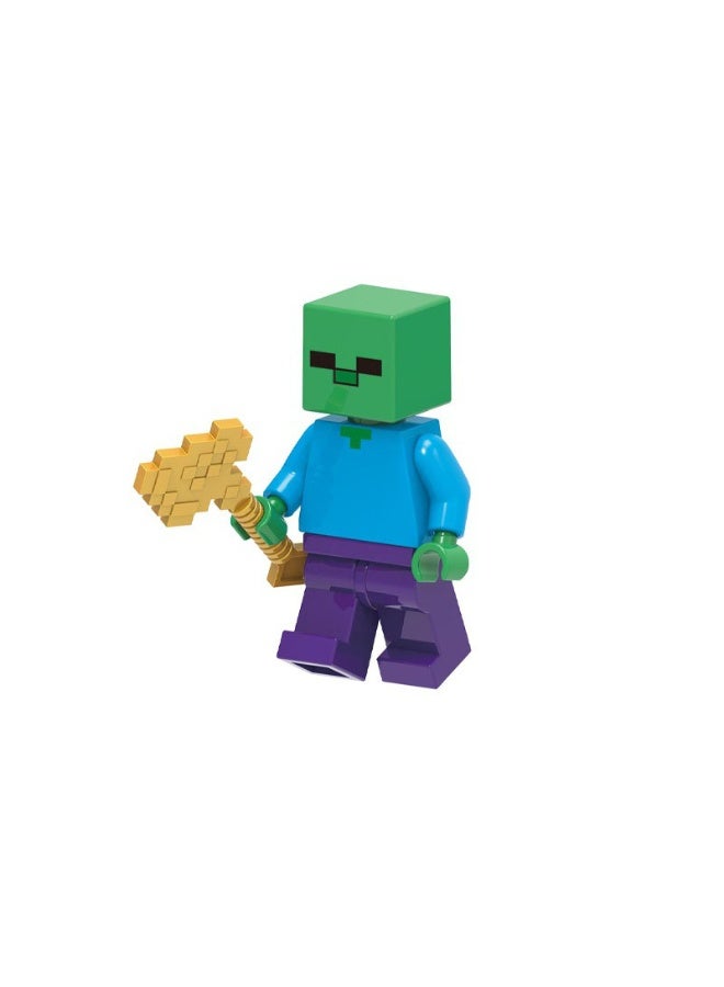 ماين كرافت مجموعة ألعاب شخصيات ماين كرافت الصغيرة من JMD، 13 قطعة، متوافقة مع مكعبات البناء، هدية تعليمية مبكرة للأطفال، 2.5-7 سم - Image 5