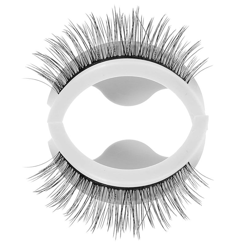 SHOWERORO Self Adhesive False Eyelashes 1 Pair Natural Look Curling Lash Pack for Makeup and Party Eye Accessories - Image 1