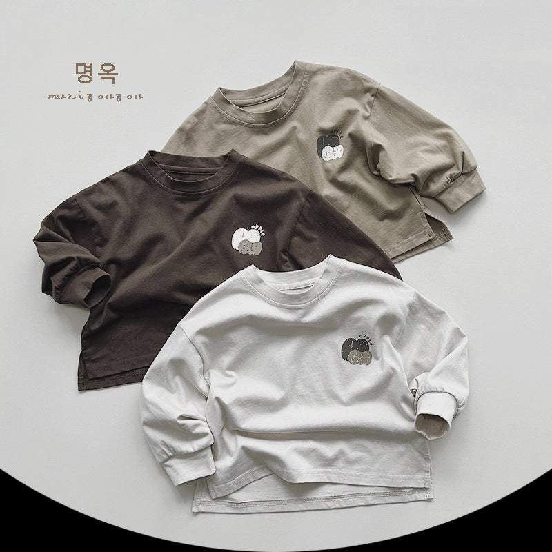 Korean version of Joker T-shirt ~ 2025 spring new men's and women's sports leisure jacket children's baby South Korea children's clothing - Image 2