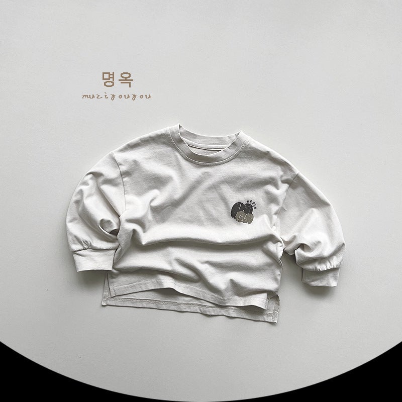 Korean version of Joker T-shirt ~ 2025 spring new men's and women's sports leisure jacket children's baby South Korea children's clothing - Image 1