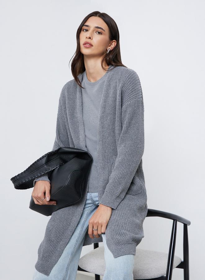 ستايلي كارديجان محبوك بقصة عادية - Image 3