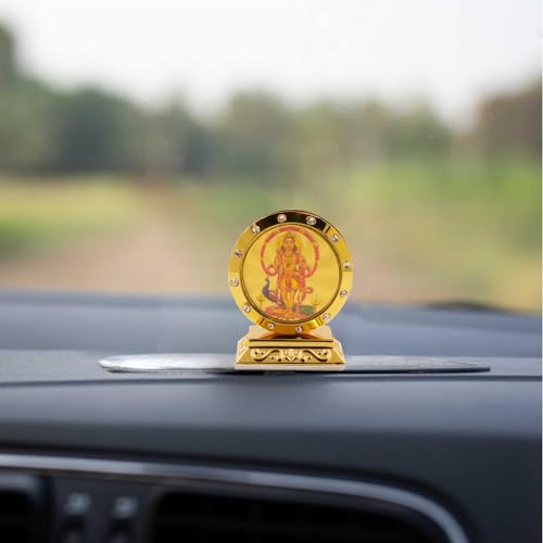 Spillbox Acrylic Car Dashboard Idols|Car Accessories|Car Dashboard Interior|Perfect for Gifting | Decorative Showpiece for Home and Office|Round Double Side God Picture (Murugan) - Image 1