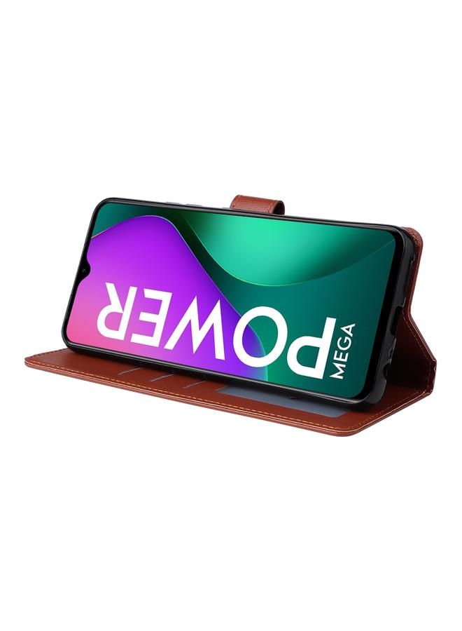 زبون جراب جلدي متعدد الوظائف قابل للطي أفقيًا لهاتف Infinix Smart 5 مع ثلاث فتحات للبطاقات - Image 5